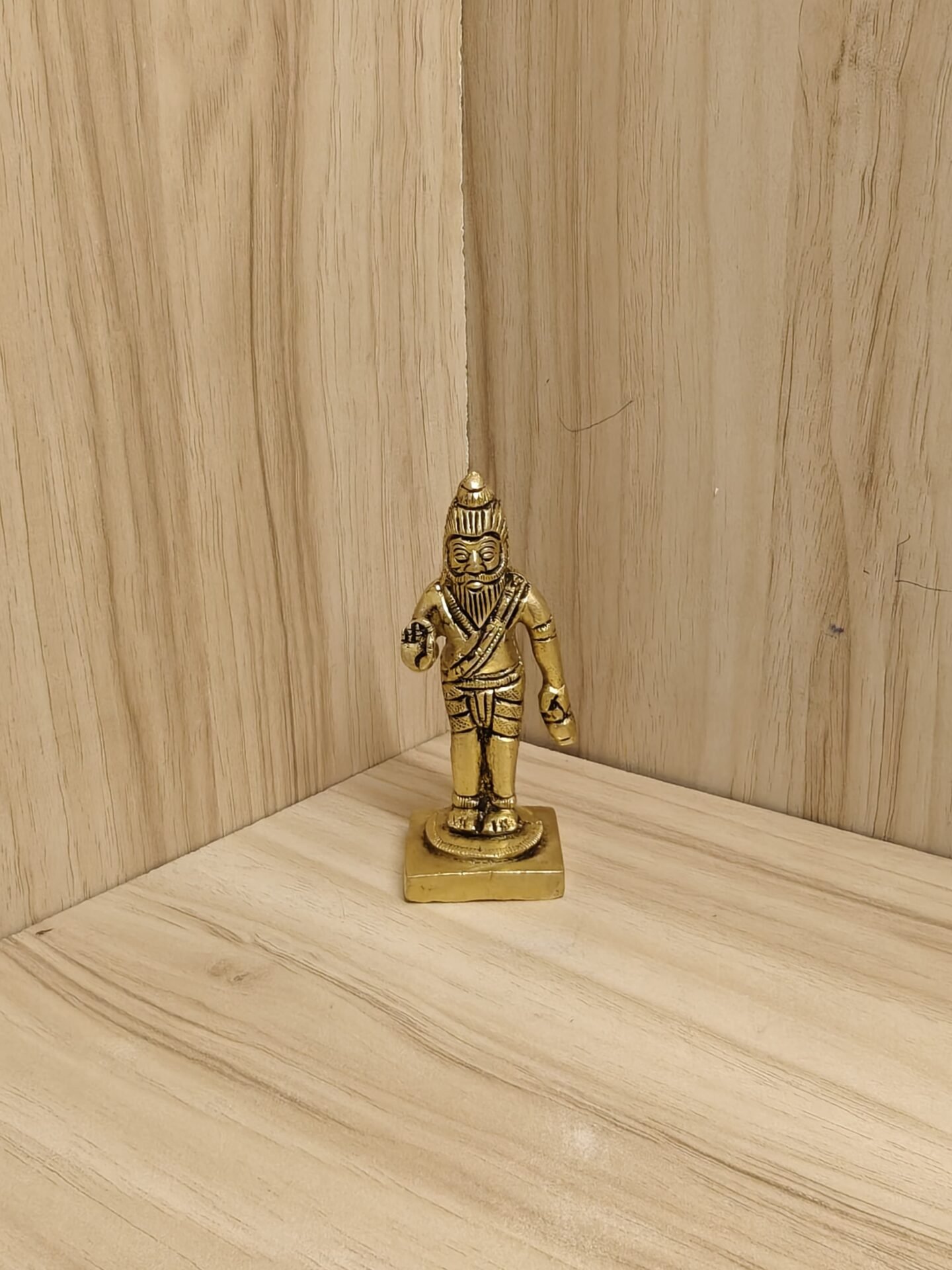 B W-140g H-3.2in L-1.2in B-1.2in Brass Agathiyar Statue 3.2 Inch - Image 1