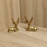 Miniature Brass Deer Statue