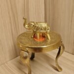 Premium Brass Elephant Statue 1.5 Inch