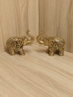 Premium Brass Elephant Statue 3.2 Inch