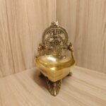 Premium Brass Gaja Lakshmi Vilakku 9 Inch