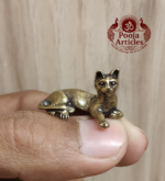 Miniature Brass Cat Figurine 0.5 Inch