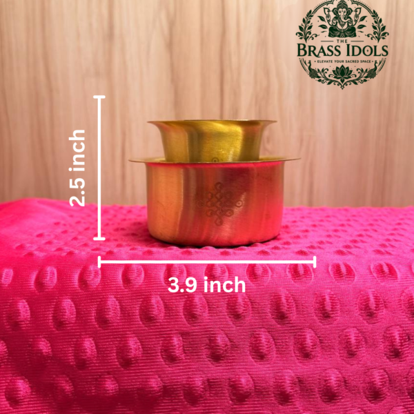 Brass Coffee Dabara Set 2.5 Inch
