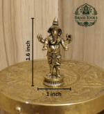 Miniature Brass Standing Ganesh Idol 1.6 Inch