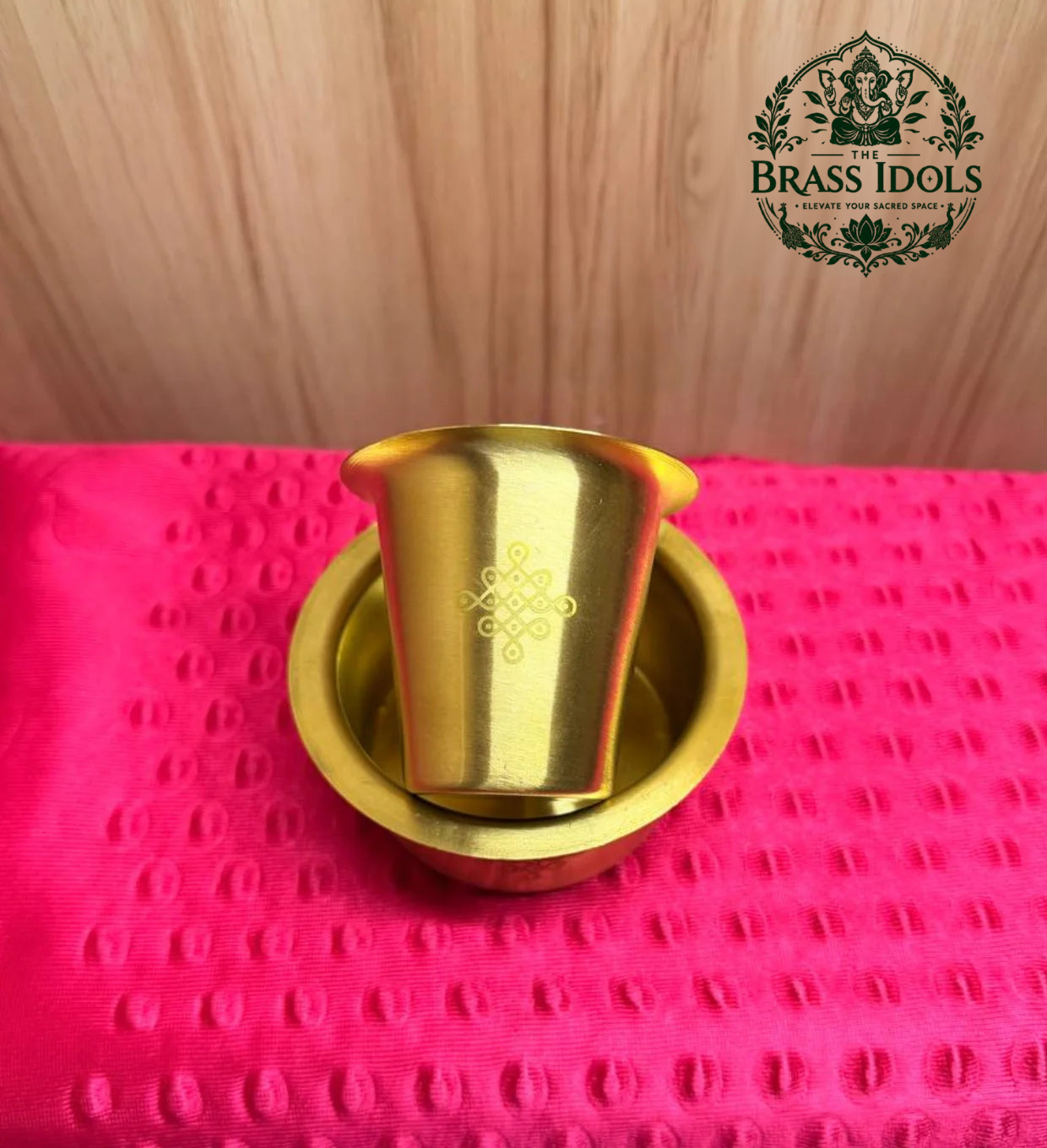 Brass Coffee Dabara Set 2.5 Inch Brass Coffee Dabara Set 2.5 Inch