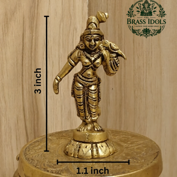 Brass Andal Idol 3 Inch