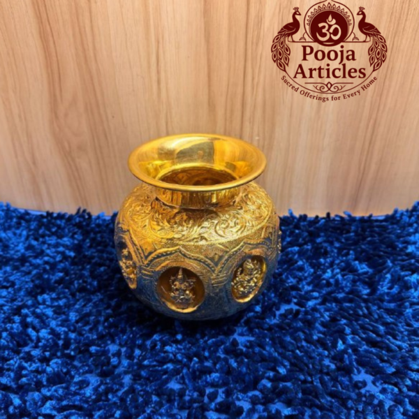 Brass Ashtalakshmi Kalash 5.5 Inch