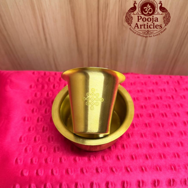 Brass Coffee Dabara Set 2.5 Inch