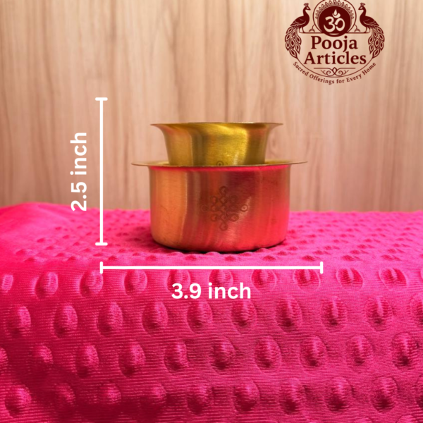 Brass Coffee Dabara Set 2.5 Inch