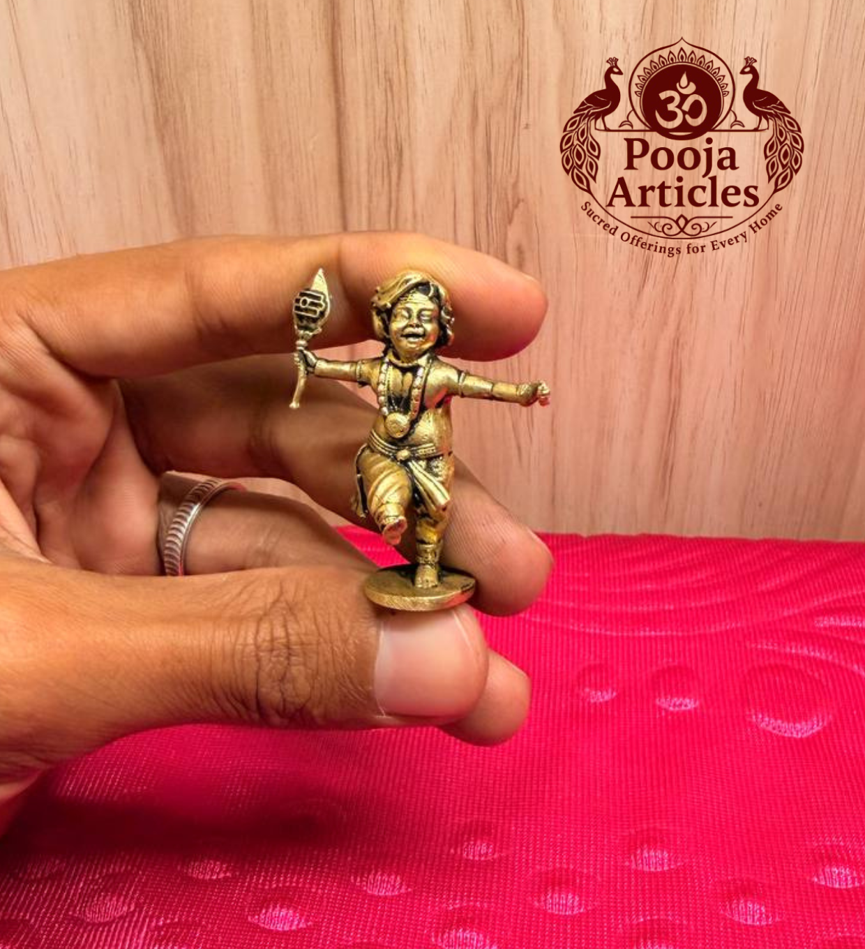 Brass Dancing Lord Murugan 1.8 Inch Brass Dancing Lord Murugan 1.8 Inch