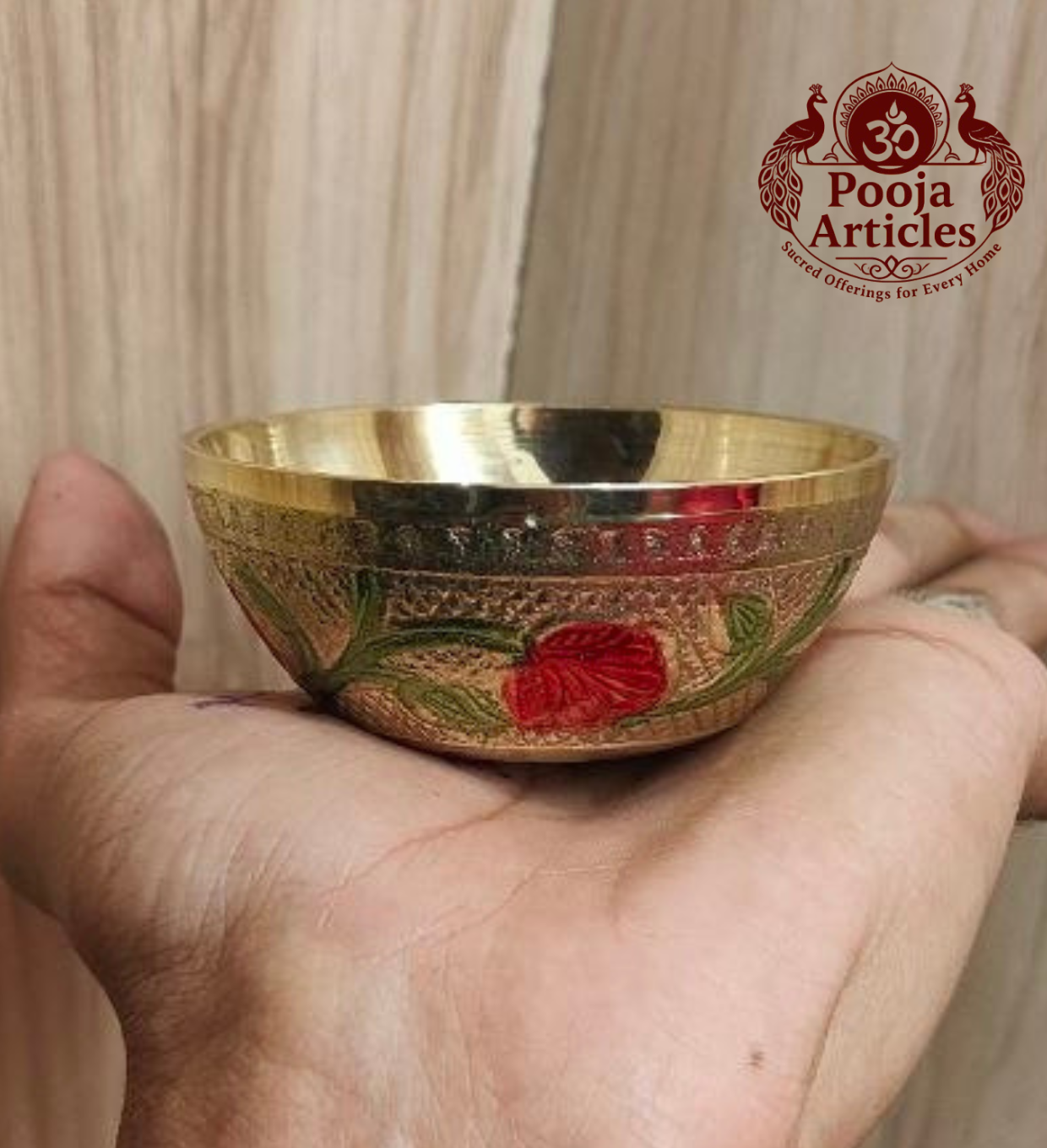 Brass Designer Katori Pooja Bowl 2.7 Inch Brass Designer Katori Pooja Bowl 2.7 Inch