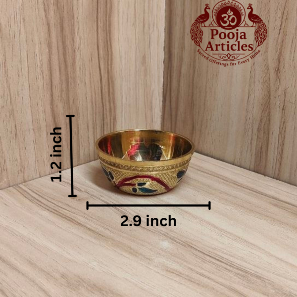 Brass Designer Katori Pooja Bowl 2.9 Inch