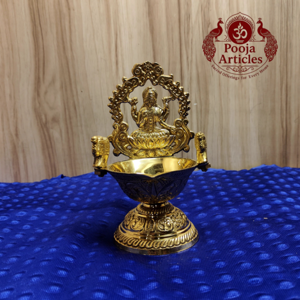 Brass Gajalakshmi Diya 6 Inch