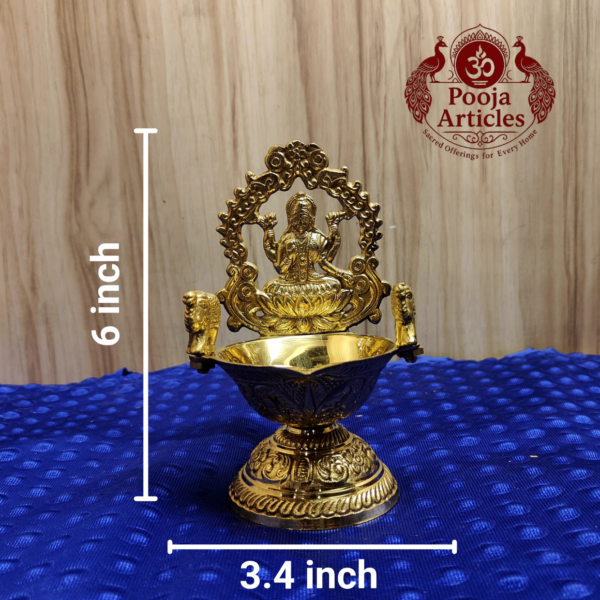 Brass Gajalakshmi Diya 6 Inch