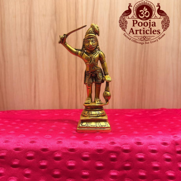 Brass Idol Madurai Veeran 5.6 Inch