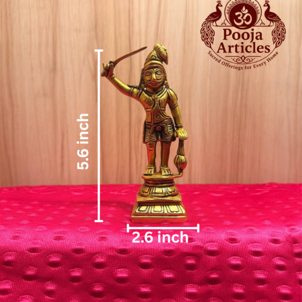 Brass Idol Madurai Veeran 5.6 Inch
