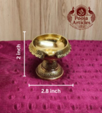 Brass Kuber diya With Stand 2.5 inch