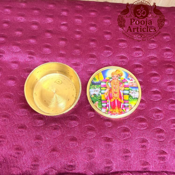 Brass Kumkum Pot Andal 2 Inch