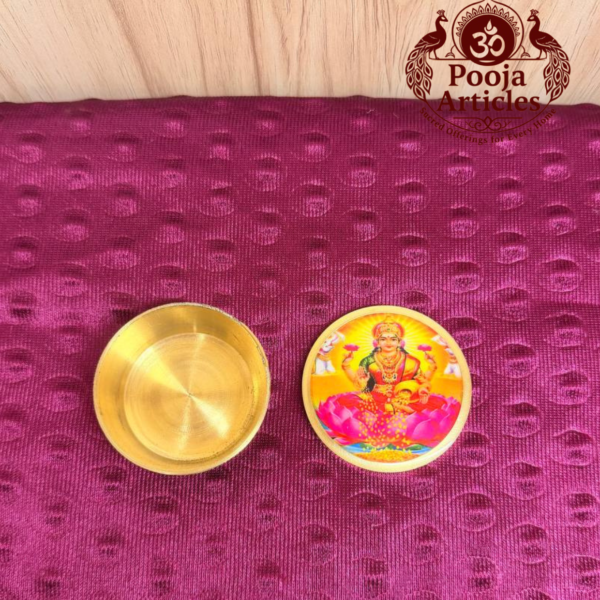 Brass Kumkum Pot Lakshmi 2 Inch