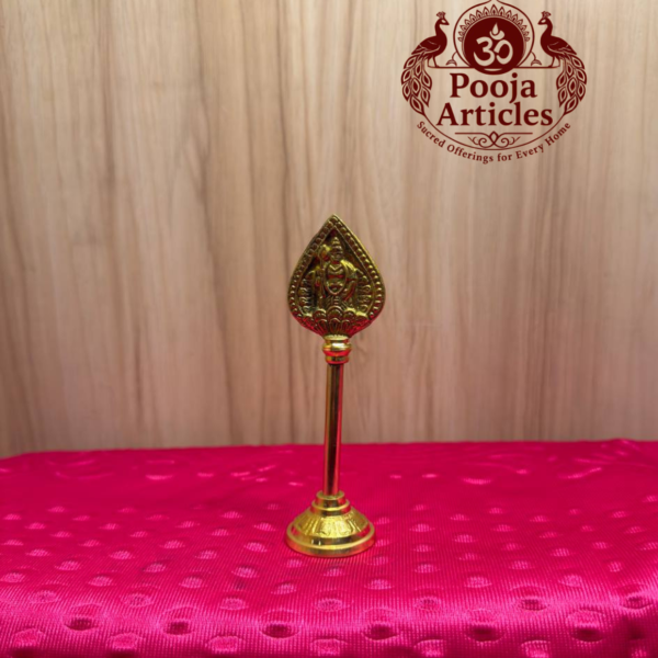 Brass Murugan Vel Stand 4.8 Inch