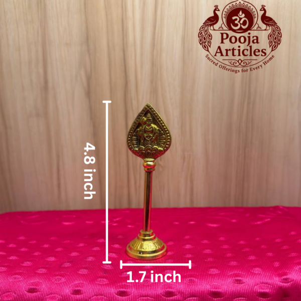 Brass Murugan Vel Stand 4.8 Inch