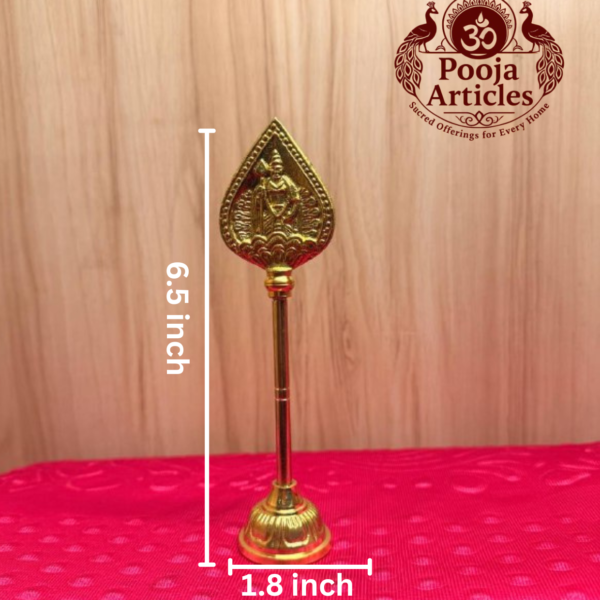 Brass Murugan Vel Stand 6.5 Inch