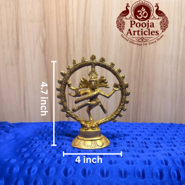 Brass Natraj Statue 4.7 Inch