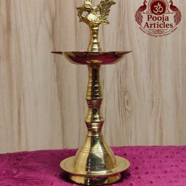 Brass Peacock Kuthu Vilakku 6.8 Inch