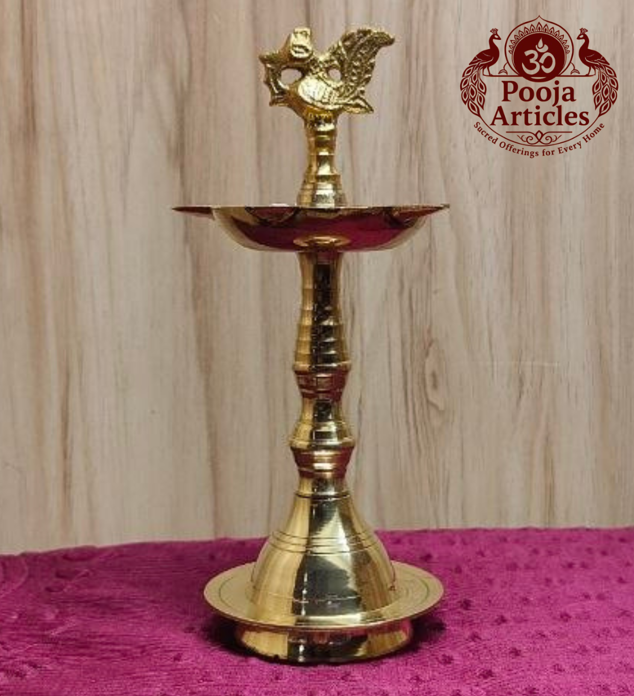 Brass Peacock Kuthu Vilakku 6.8 Inch Brass Peacock Kuthu Vilakku 6.8 Inch