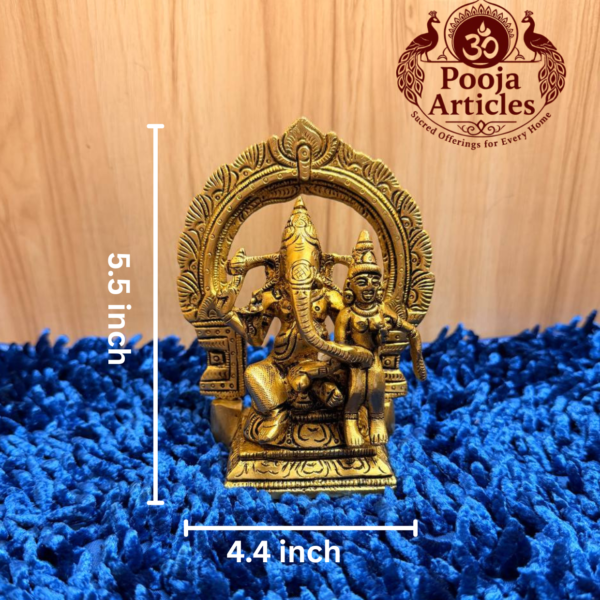 Brass Uchishta Ganesh Statue 5.5 Inch