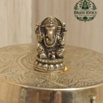 Miniature Brass Ganesha Statue 1.1 Inch