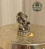 Miniature Brass Ganesha Statue 1.1 Inch