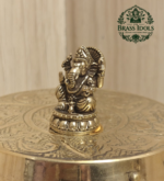 Miniature Brass Ganesha Statue 1.1 Inch