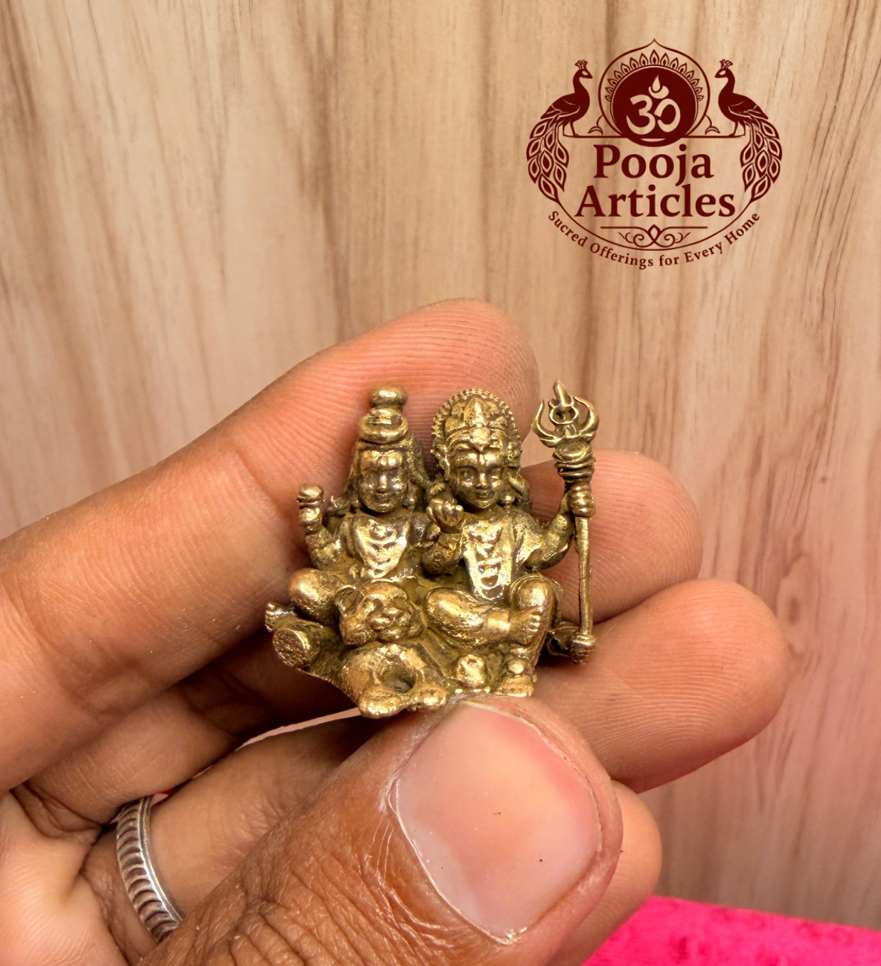 Miniature Brass Shiva Parvathi Statue 1 Inch Miniature Brass Shiva Parvathi Statue 1 Inch