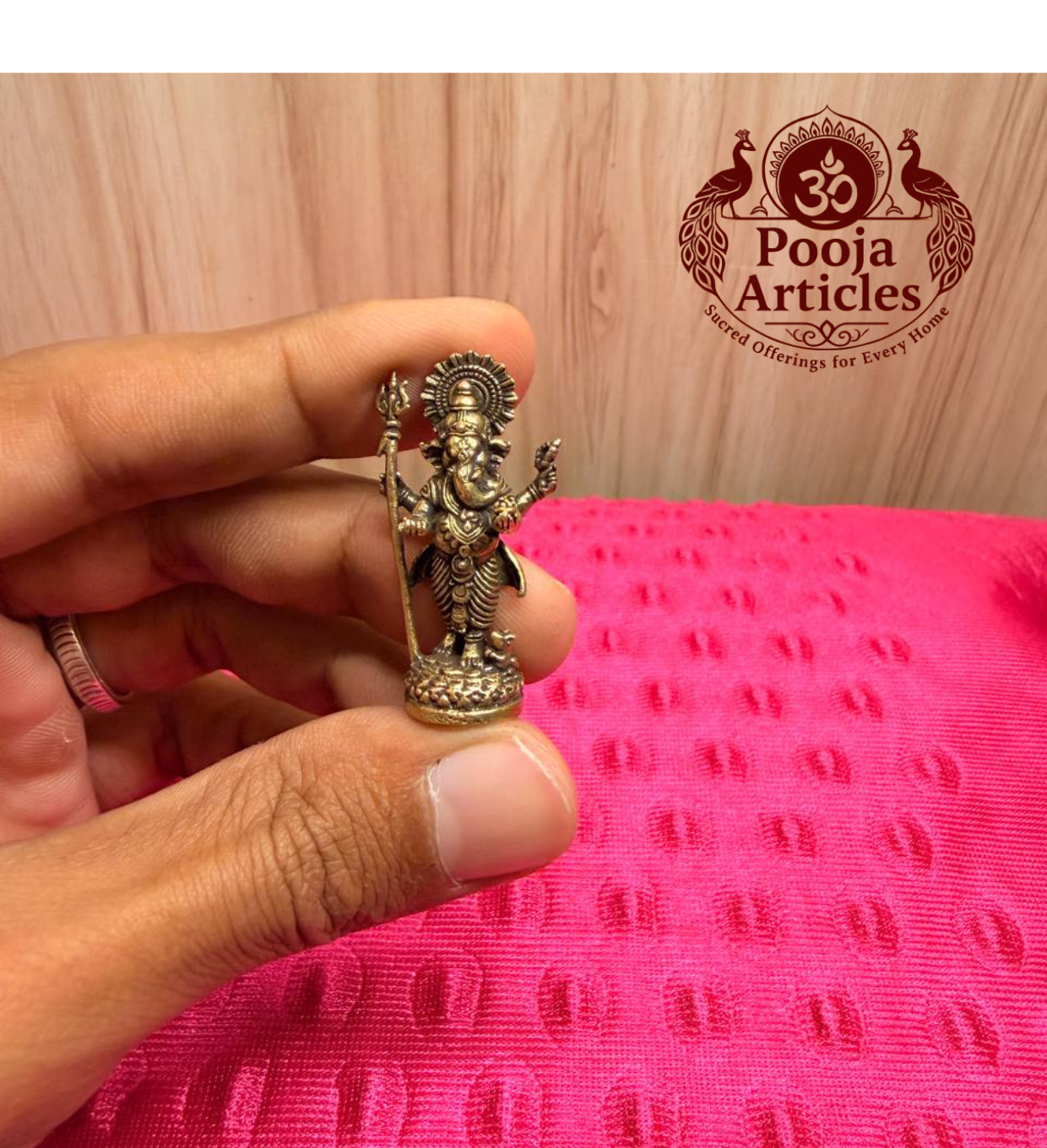 Miniature Brass Standing Ganesha Statue 1.5 Inch Miniature Brass Standing Ganesha Statue 1.5 Inch