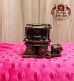 Premium Brass Hampi Stone Chariot Miniature 2.2 Inch