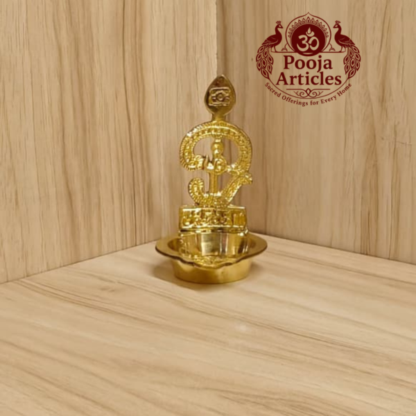 Brass Om Muruga Vilakku 3.8 Inch