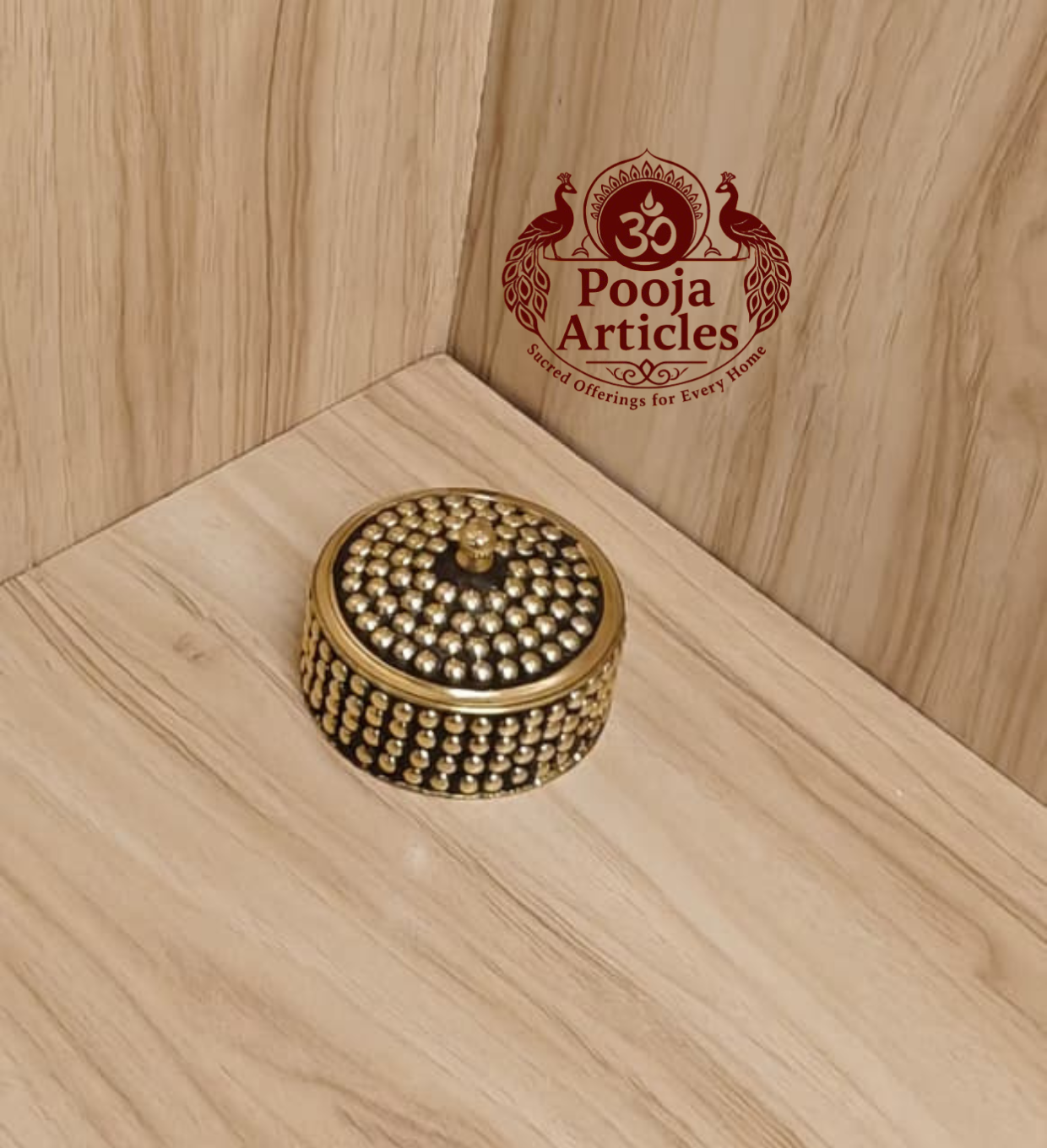 Brass Sindoor Box 2.9 Inch Brass Sindoor Box 2.9 Inch