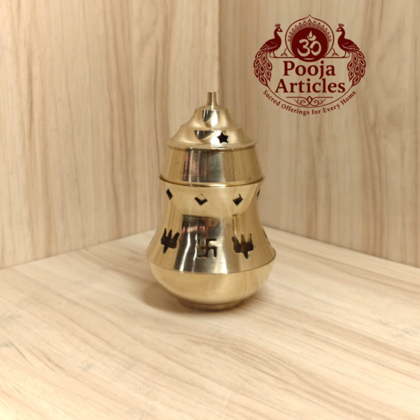 Brass Aroma Incense Camphor Lamp 5 Inch
