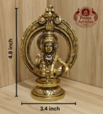 Brass Frame Ayyappan Statue 4.8 Inch - Image 2