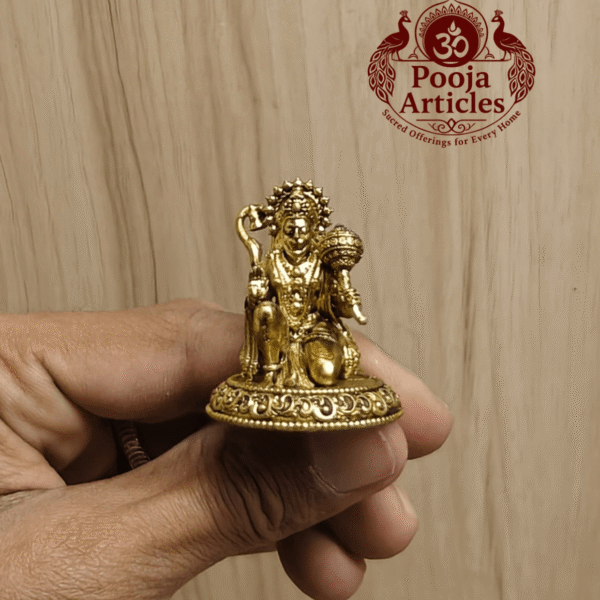 Miniature Brass Hanuman Idol 1.5 Inch
