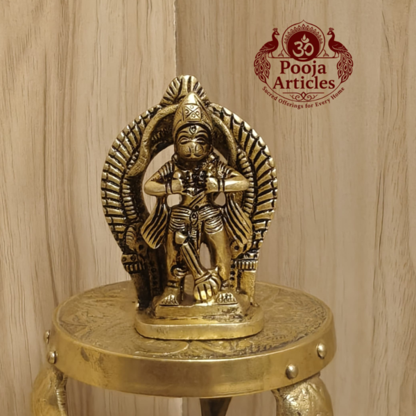 Brass Hanuman Opening Heart Figurine 2.6 Inch