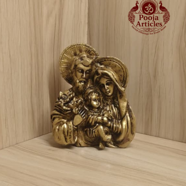 Brass Jesus Family Statue 4.5 Inch
