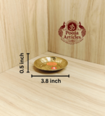 Brass Mini Pooja Plate 3.8 Inch - Image 2