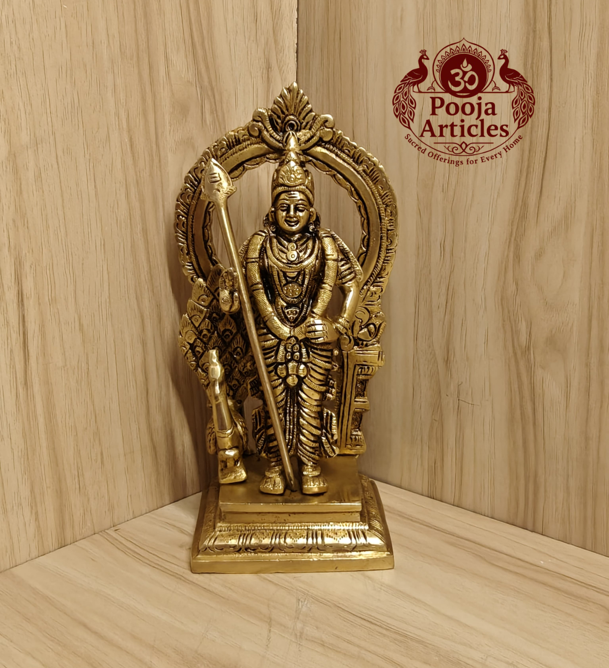 Brass Murugan Statue 8.5 Inch Brass Murugan Statue 8.5 Inch