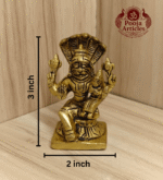 Brass Narasimha Lakshmi Statue 3 Inch - Image 2