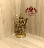 Brass Peacock Murugan Statue 7 Inch