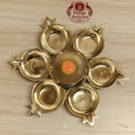 Brass Plain Aarumuga Agal Vilakku 8.5 Inch