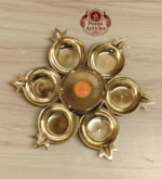 Brass Plain Aarumuga Agal Vilakku 8.5 Inch