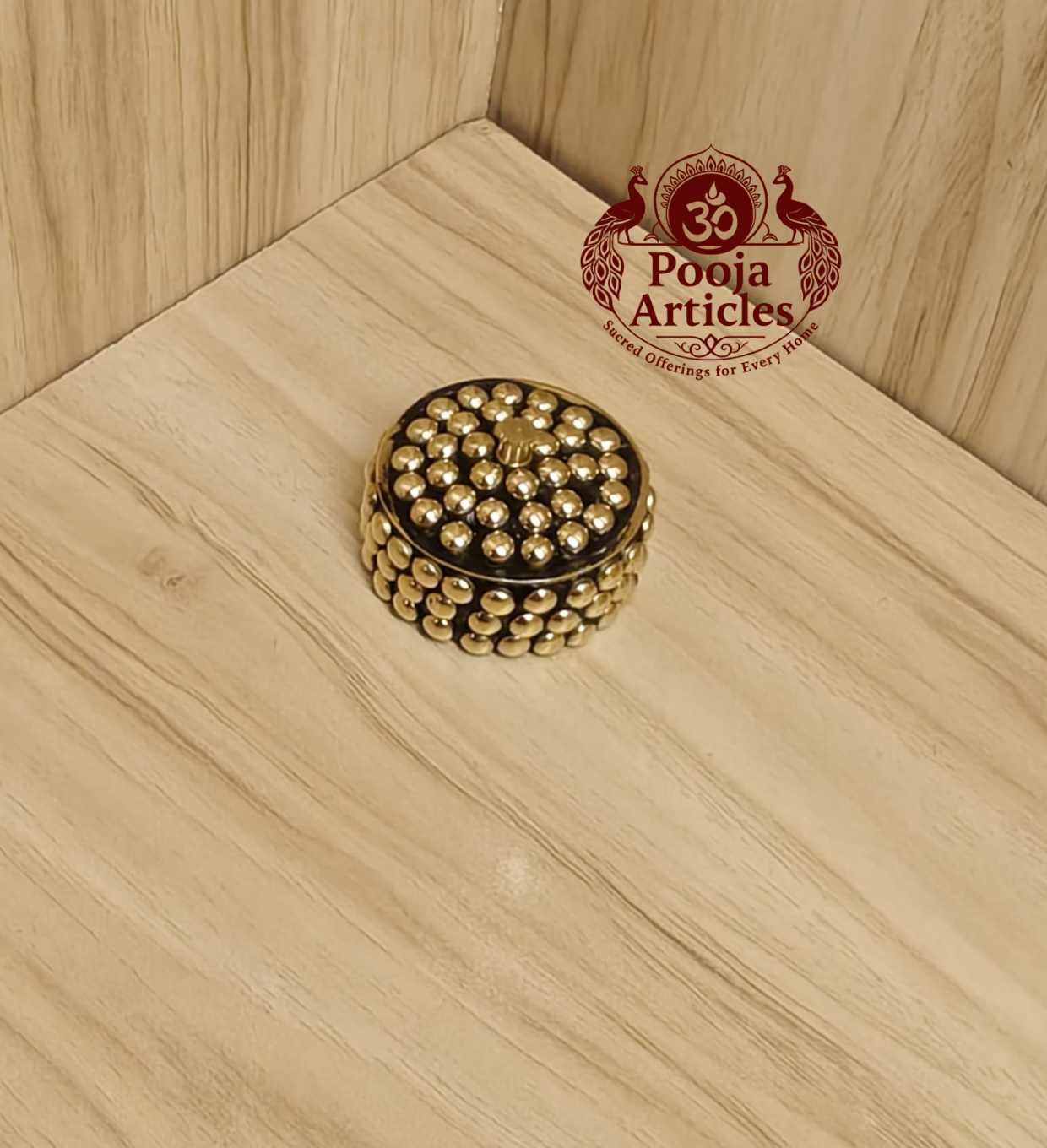 Brass Sindoor Box 1.7 Inch Brass Sindoor Box 1.7 Inch
